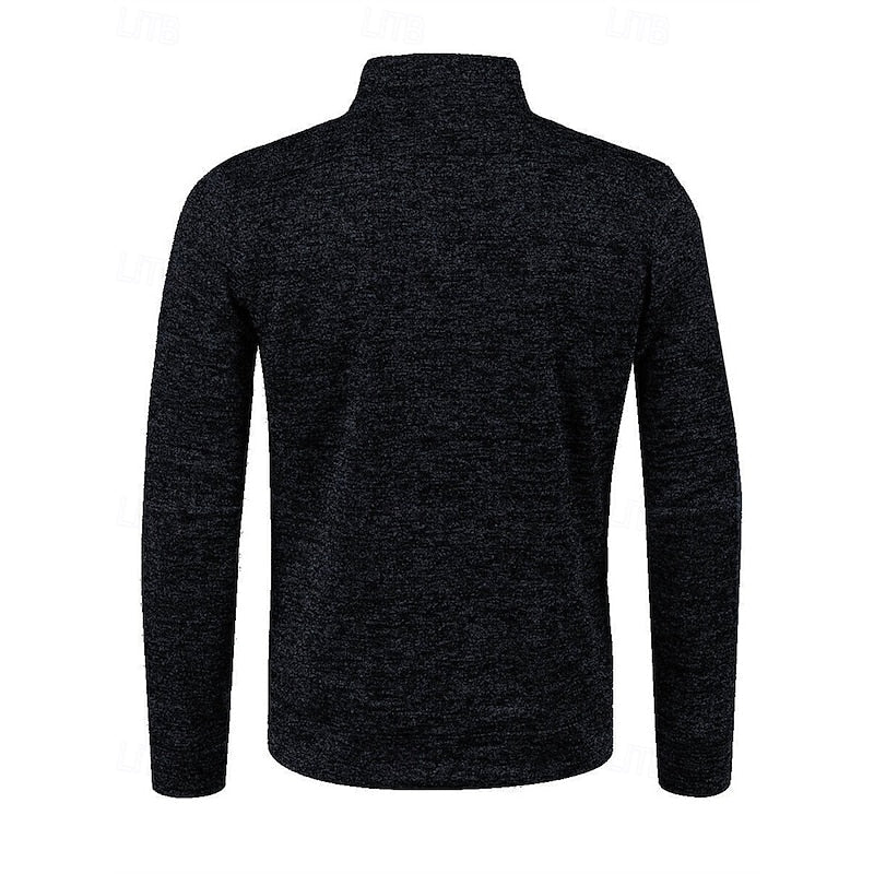 Full-Zip Stand Collar Jacket for Men, Plus Size