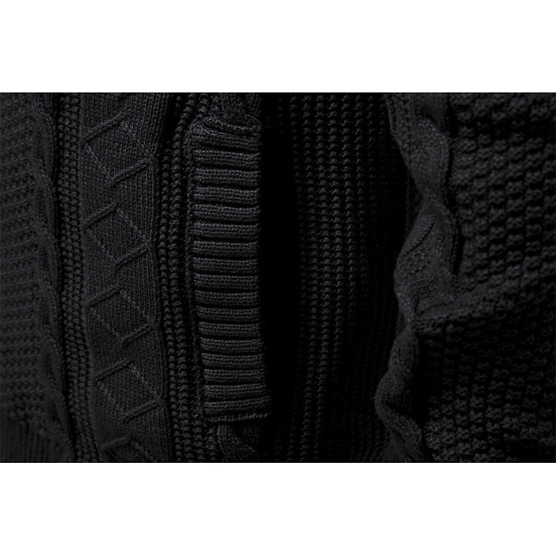Men's Textured Zip-Up Cardigan