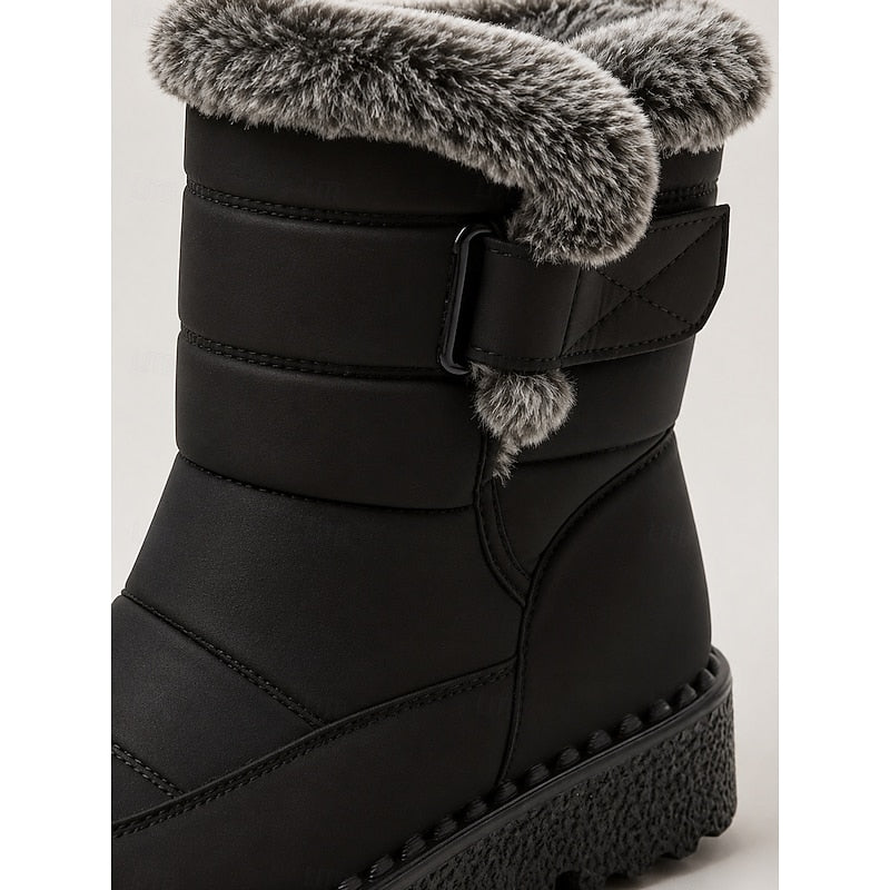 Cozy Fur-Trimmed Winter Snow Boots for Women