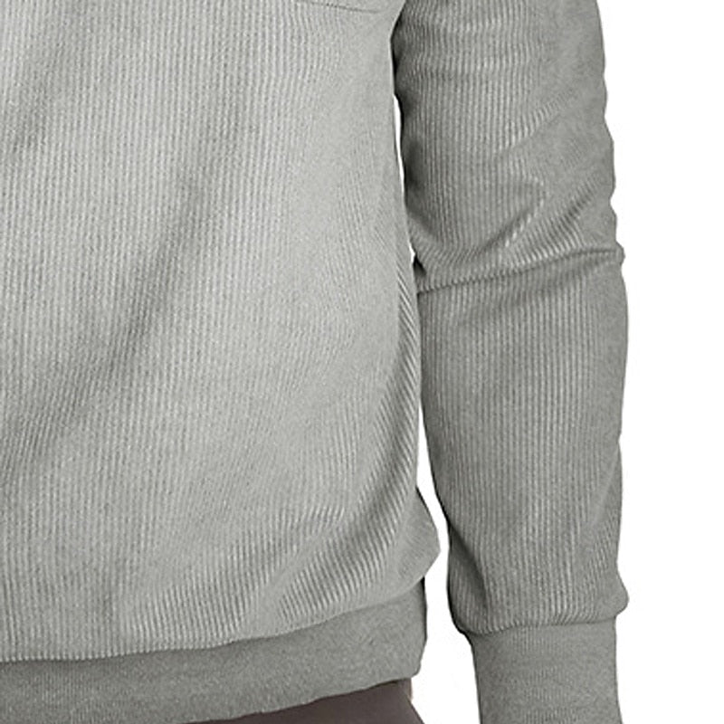 Half-Button Pullover for Men, Textured Style