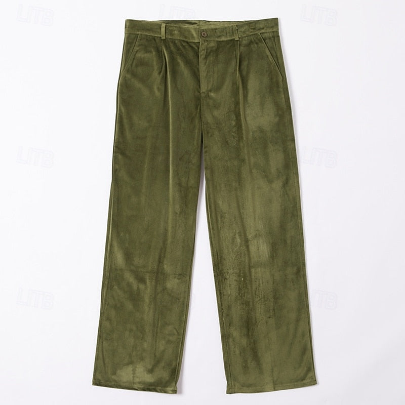 Plus Size Tailored Straight-Leg Trousers for Men