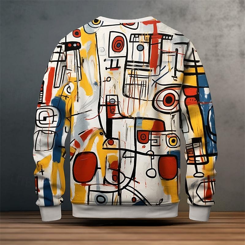Artful Crew Neck Sweatshirt for Men