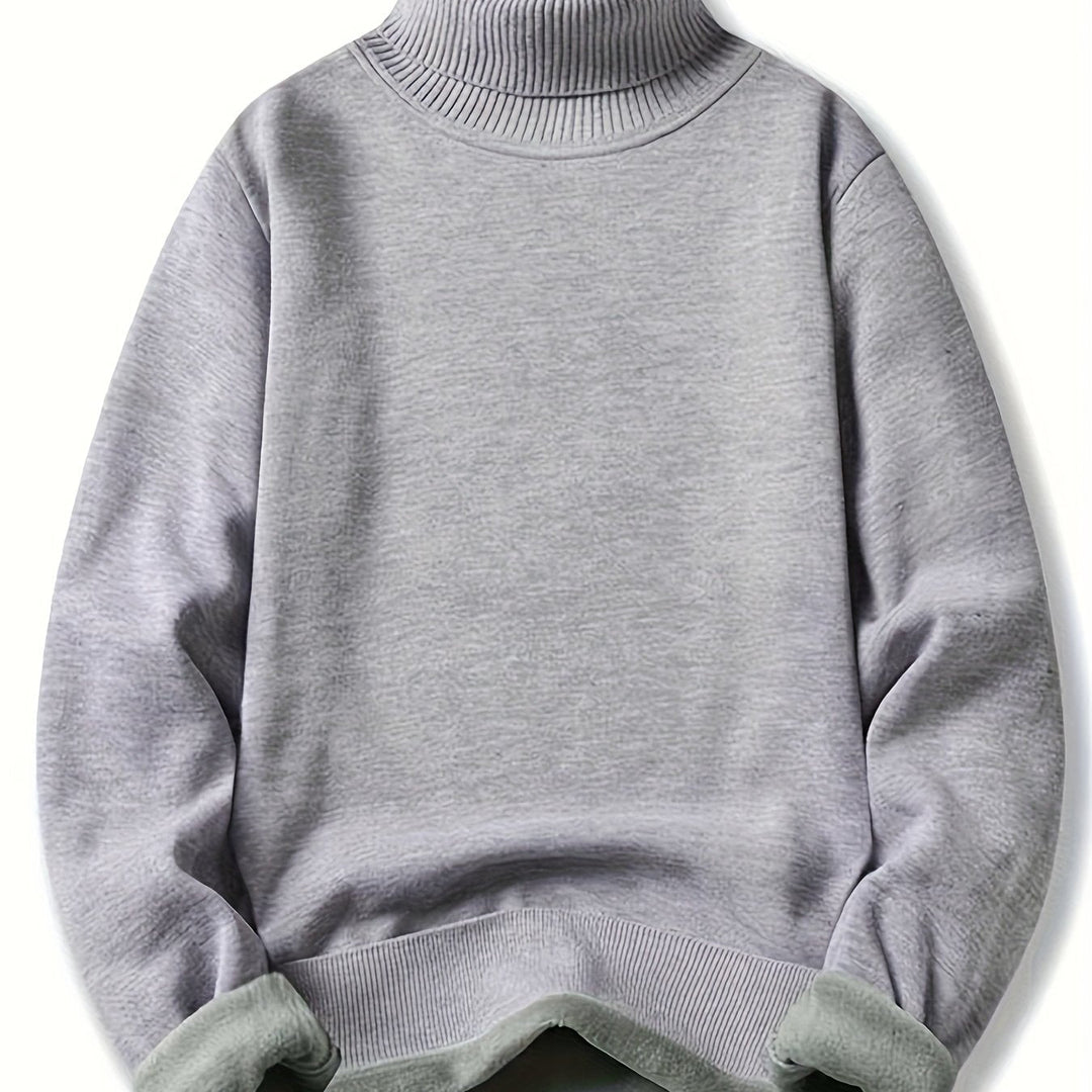 High-Neck Sweater for Men, Cozy Style