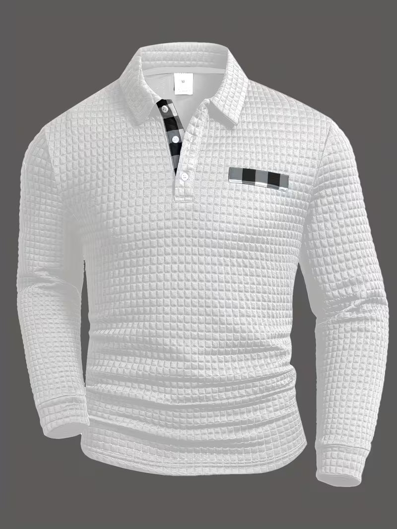 Stylish Plaid Pattern Button Up Shirt for Men