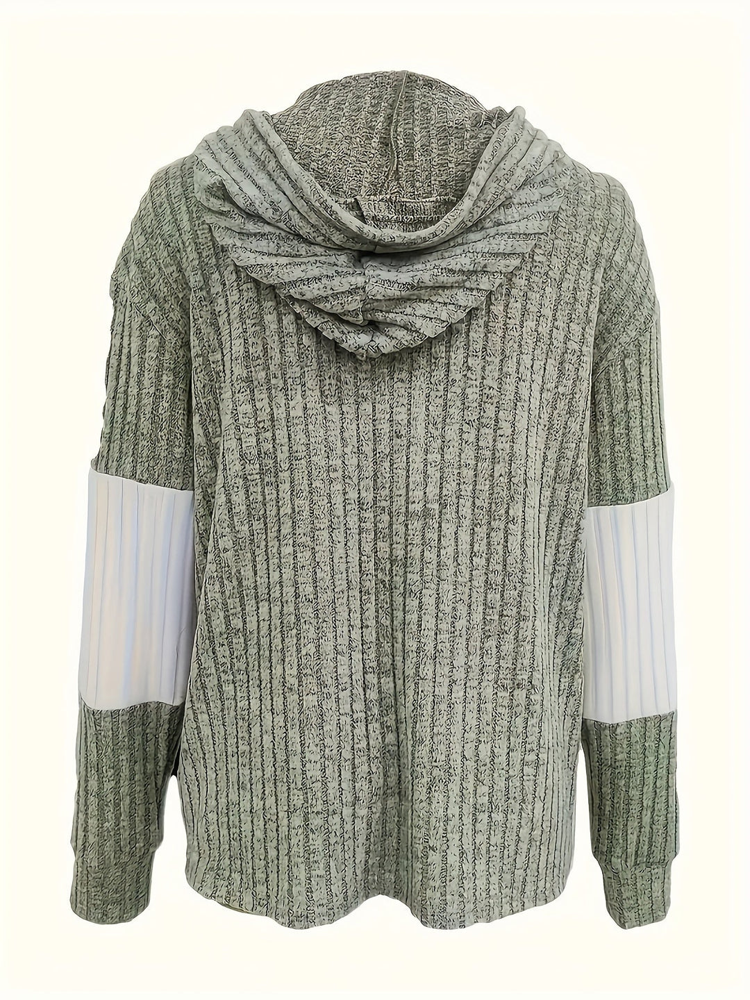 Colour-Block Hooded Jacket for Women, Textured Style