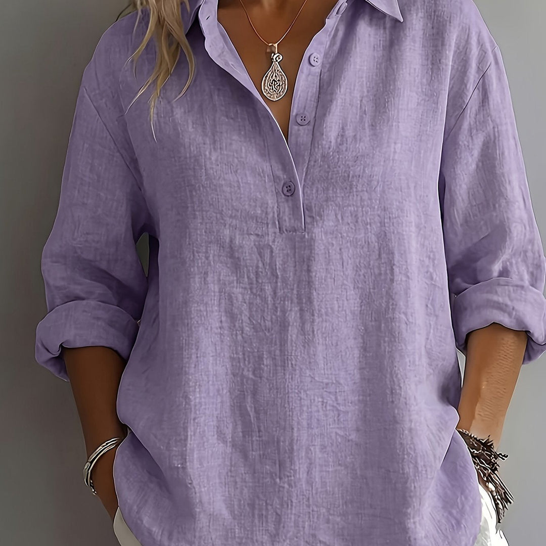Collared Blouse for Women, Relaxed Style