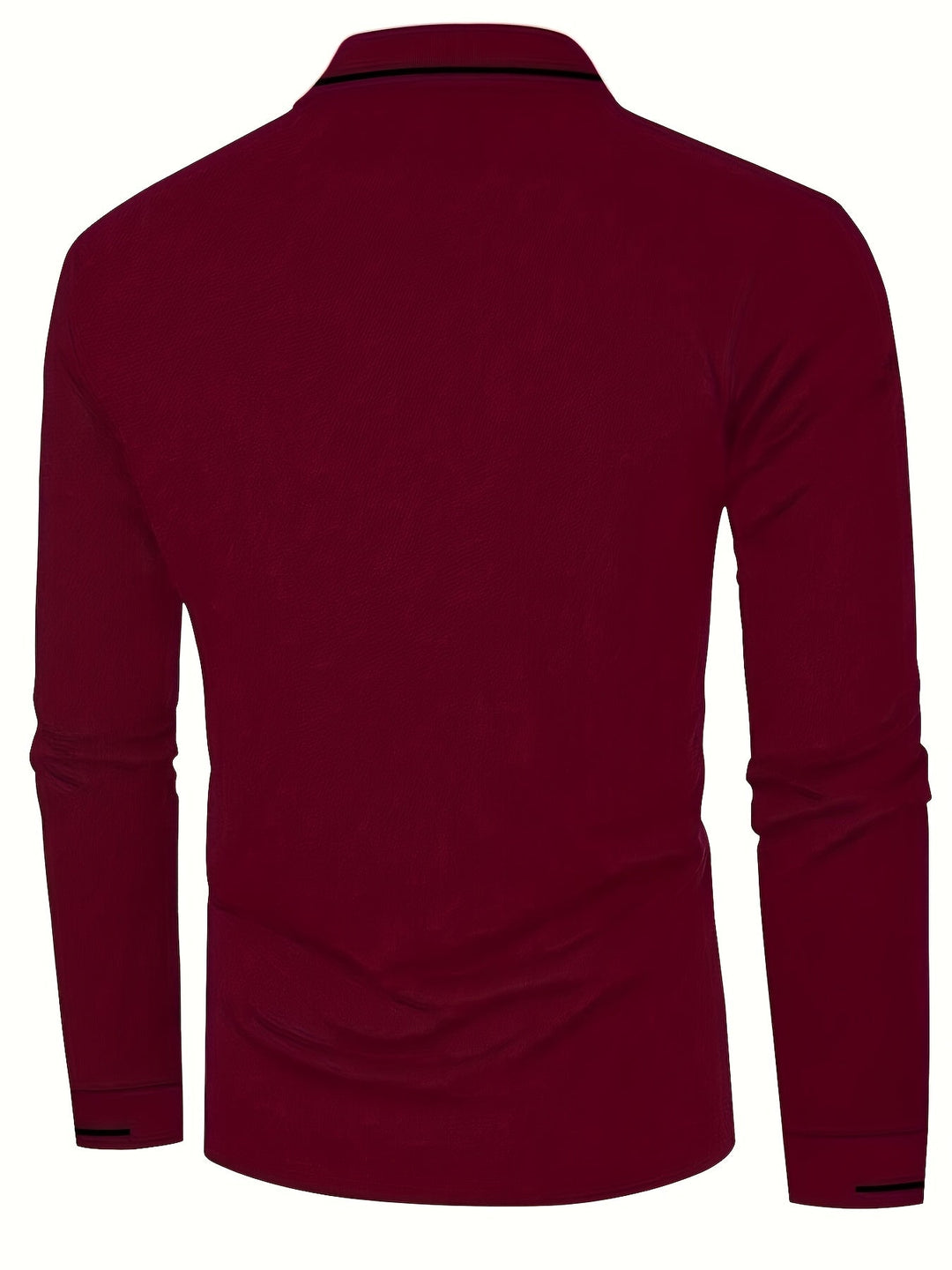 Long-Sleeve Polo Shirt for Men, Refined Style
