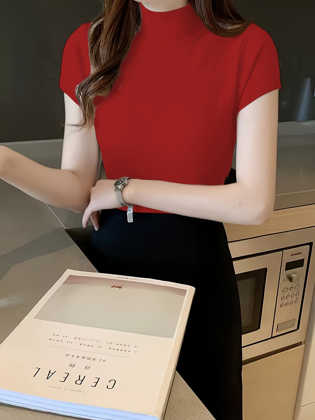 Ladies Refined Mock-Neck Top