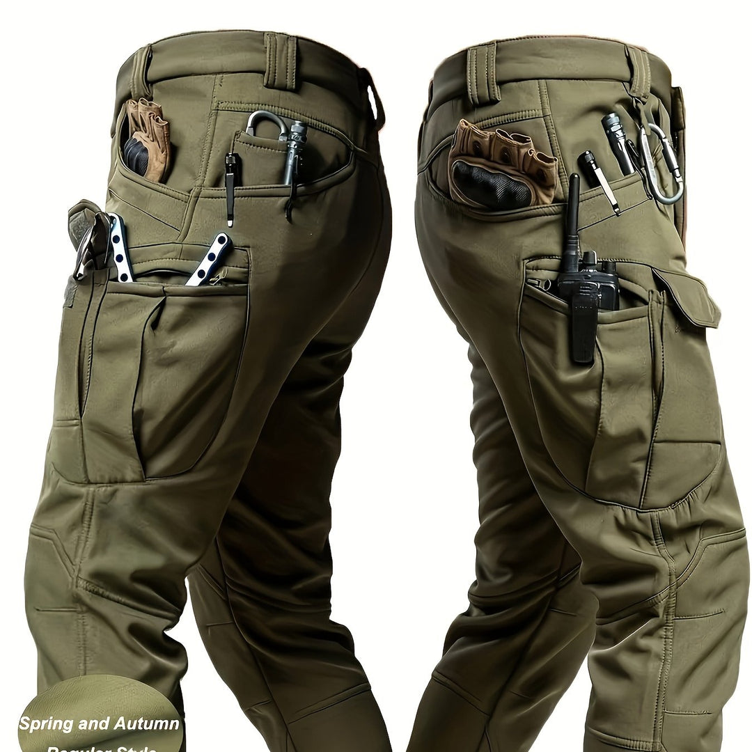 Multi-Pocket Tactical Trousers, Men's Rugged Fit