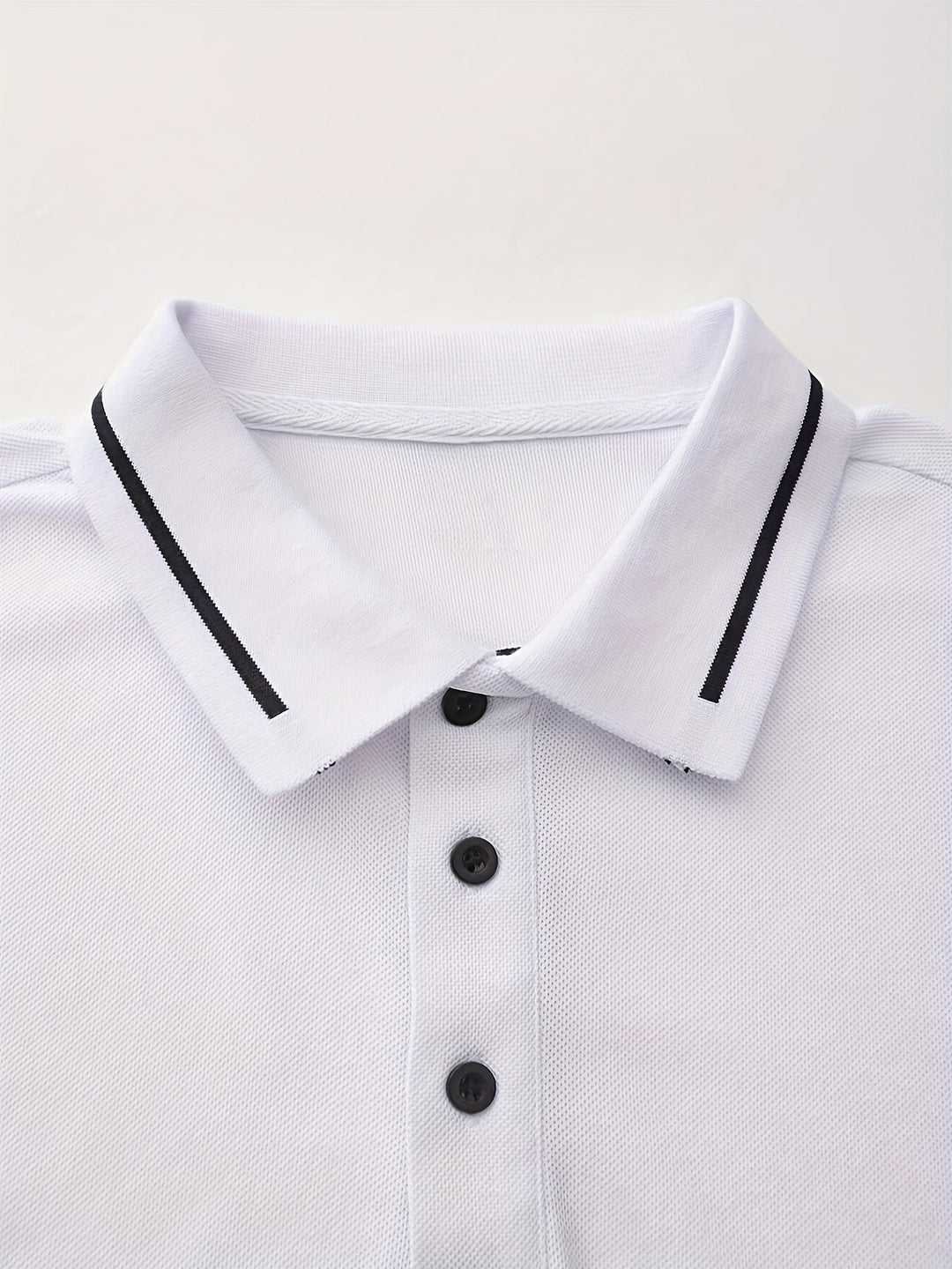 Long-Sleeve Polo Shirt for Men, Refined Style