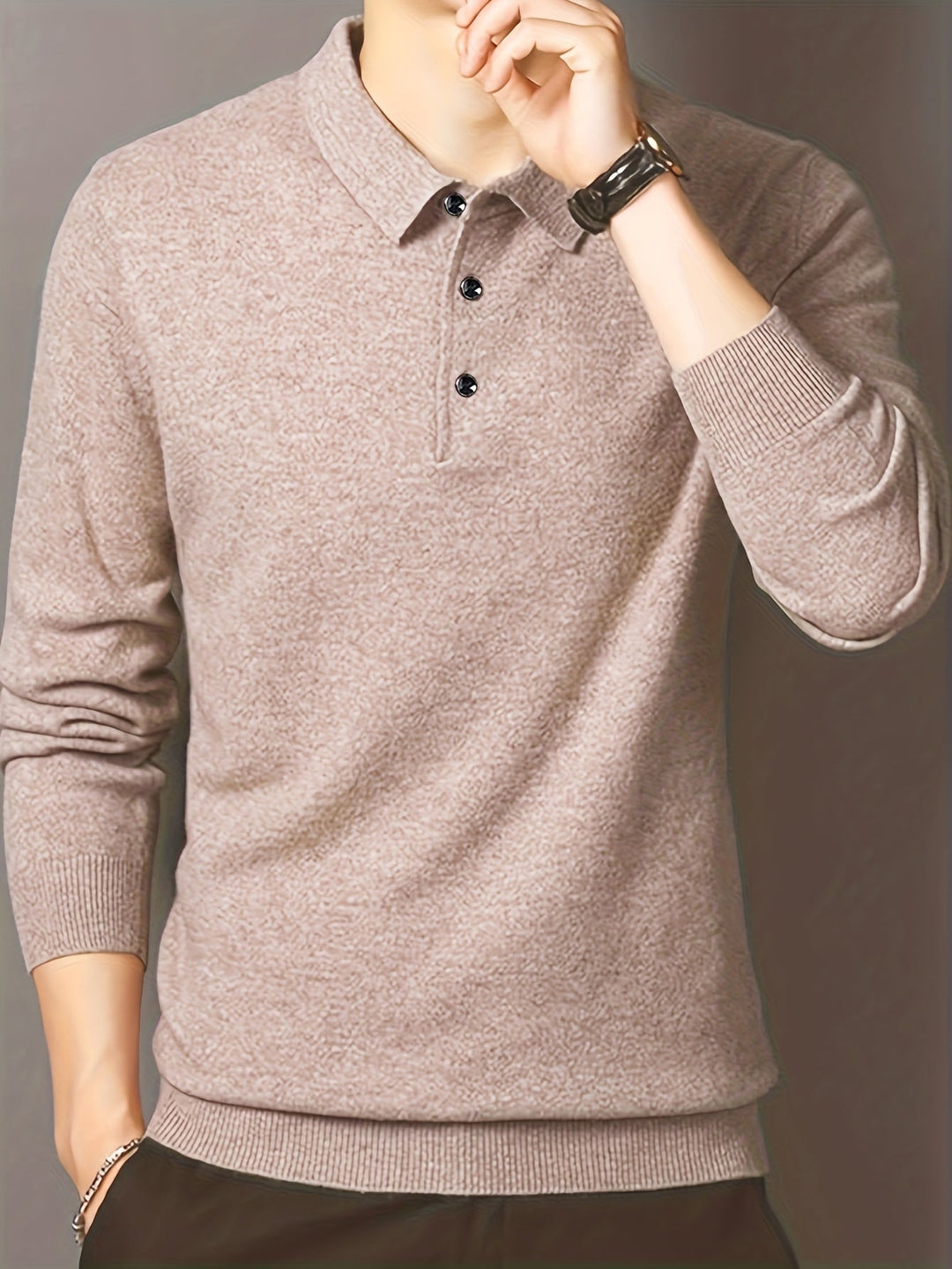 Collared Polo Shirt for Men, Refined Style