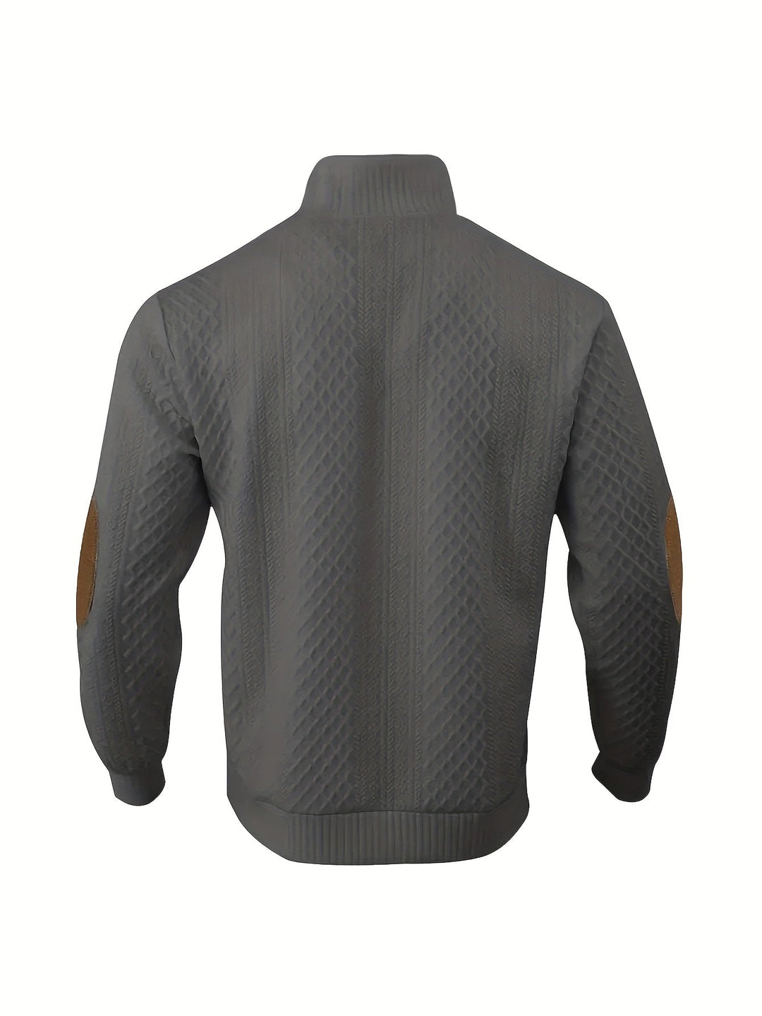 Textured Stand-Collar Sweater for Men