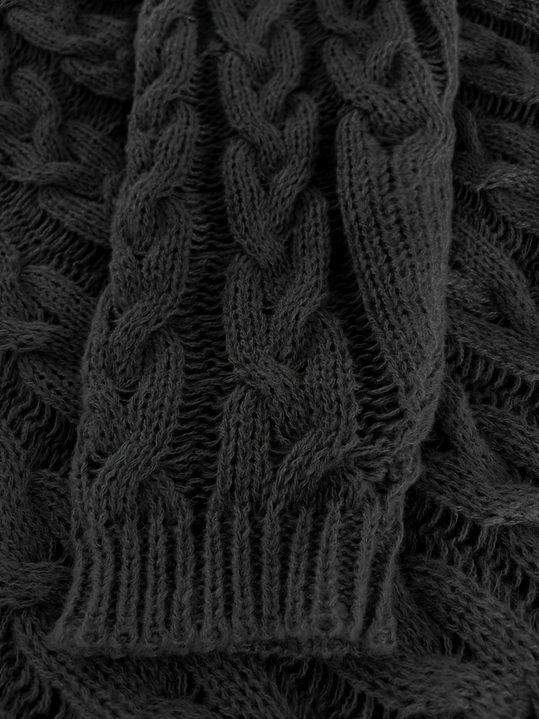Cable-Knit V-Neck Sweater for Women, Relaxed Style