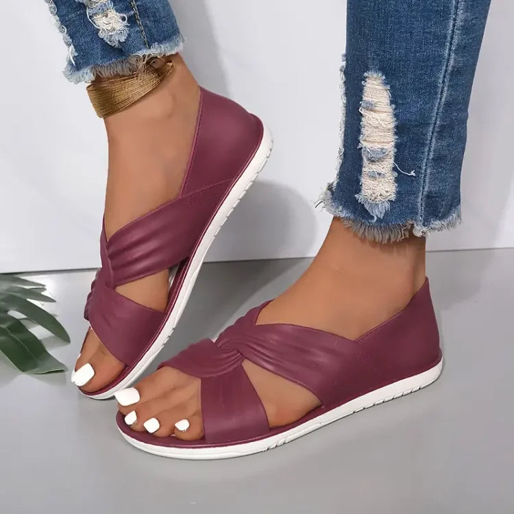 Cushioned Cross-Strap Sandals for Women