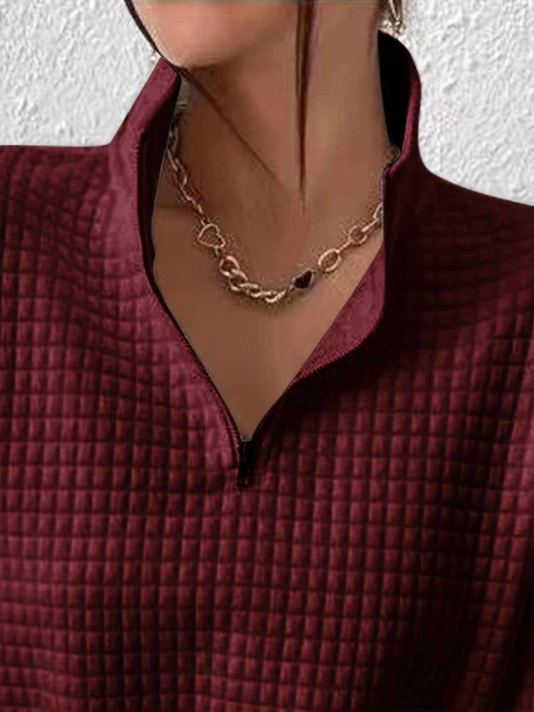 Quarter-Zip Pullover for Women, Relaxed Style