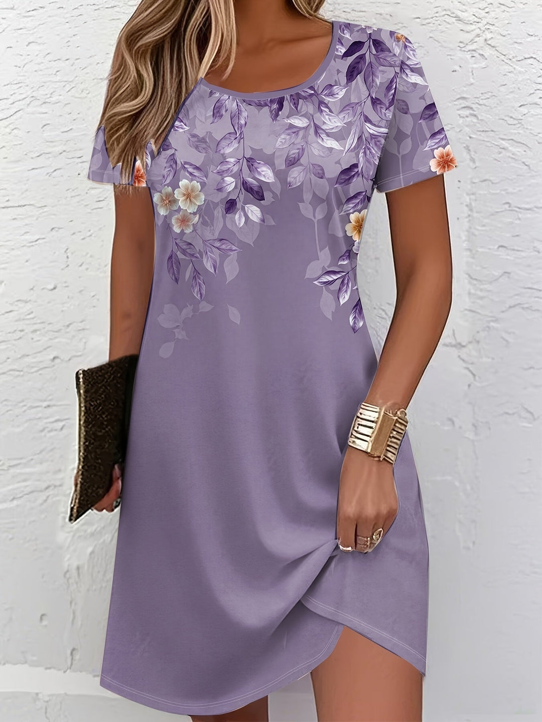Floral A-Line Dress for Women, Graceful Style