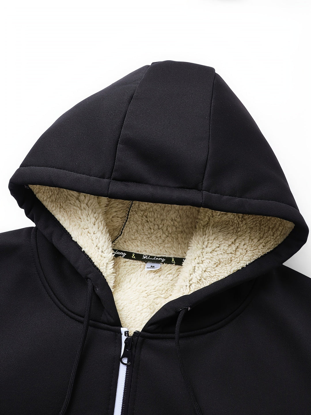 Cozy Hooded Zip-Up Jacket for Men, Plus Size