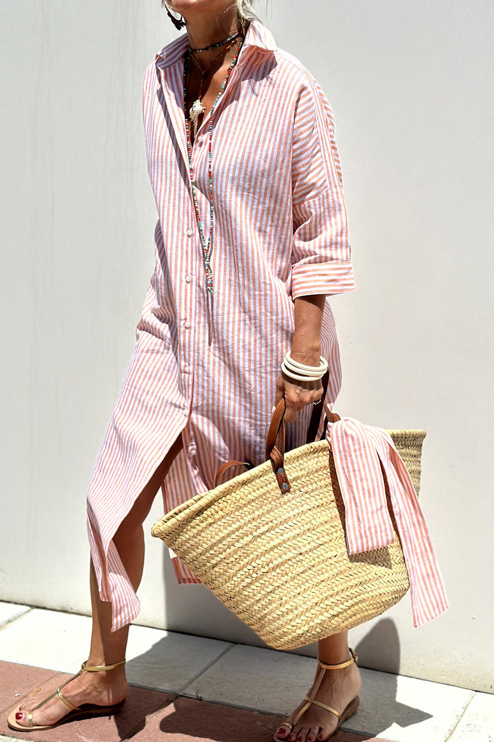 Striped Shirt Dress for Women, Timeless Style