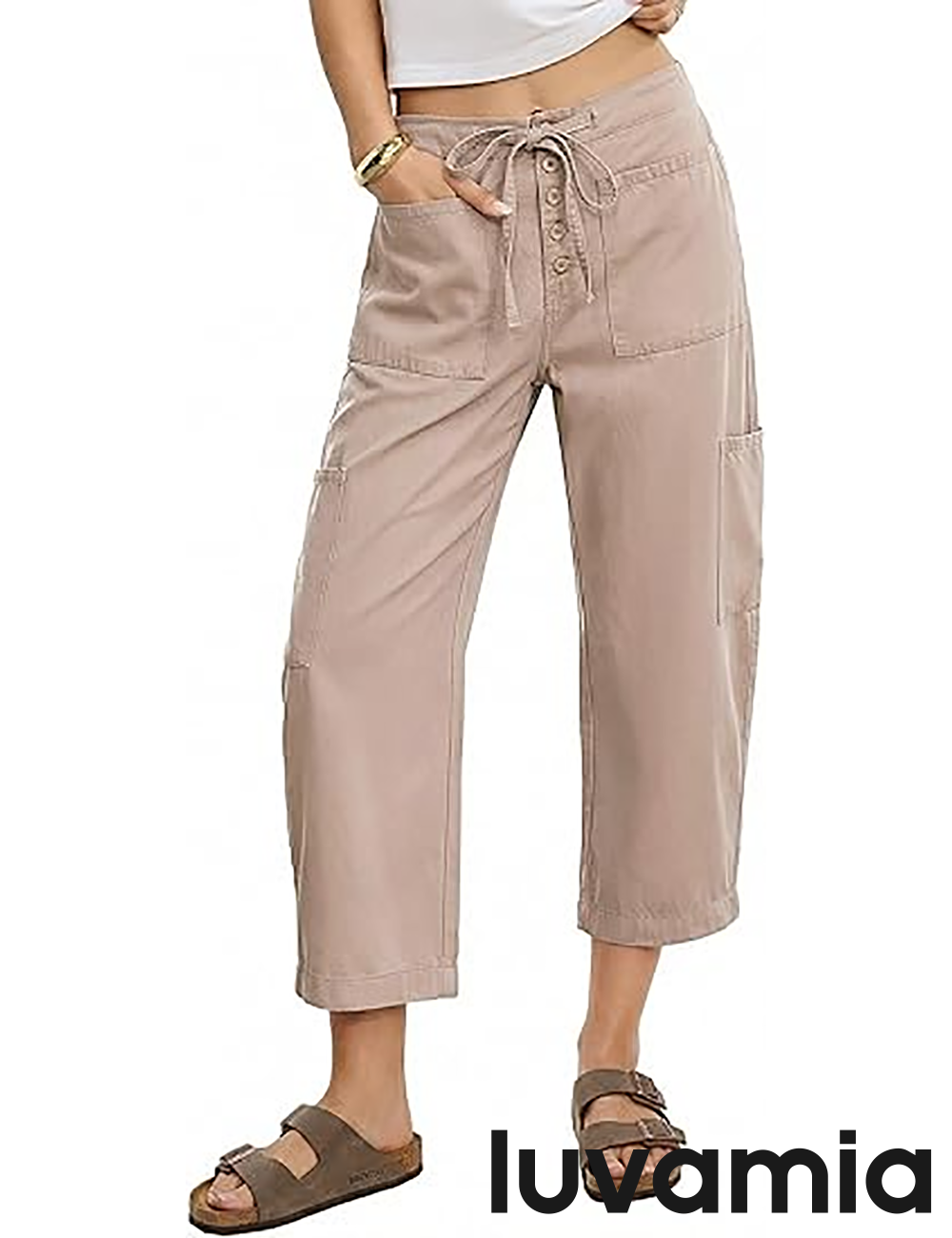 Women's Wide-Leg Denim Jeans with Drawstring – Elastic Waist