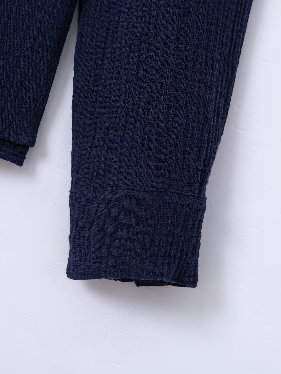 Navy Stand-Collar Half-Zip Pullover for Men