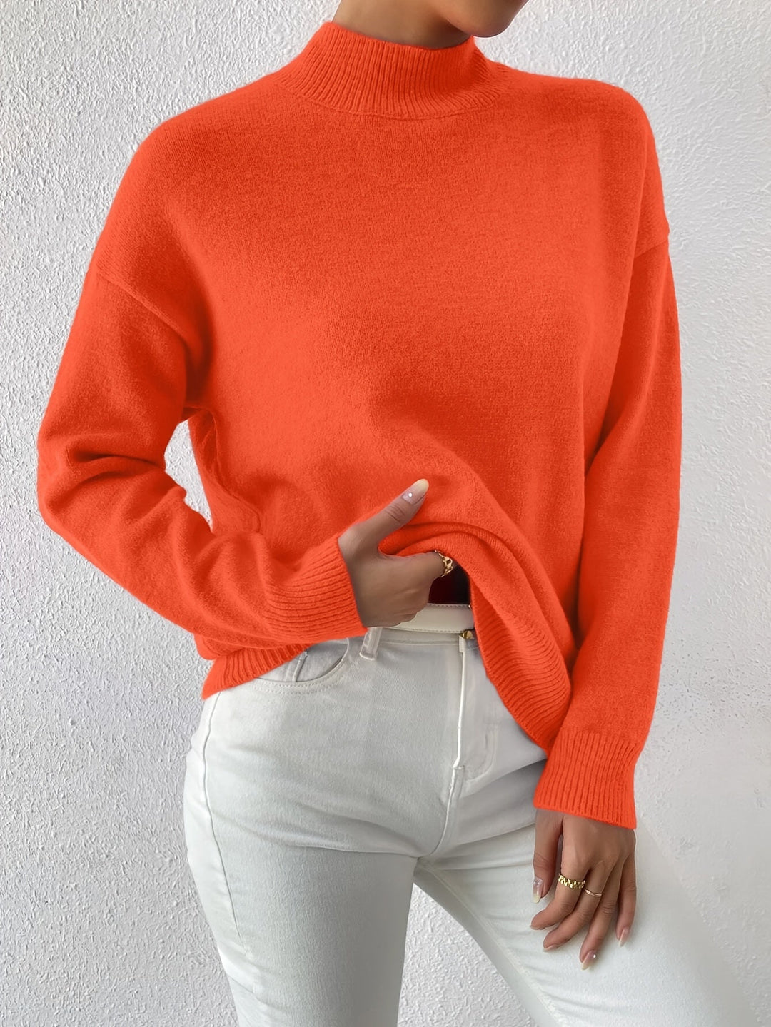 Mock Neck Sweater, Women's Refined Fit