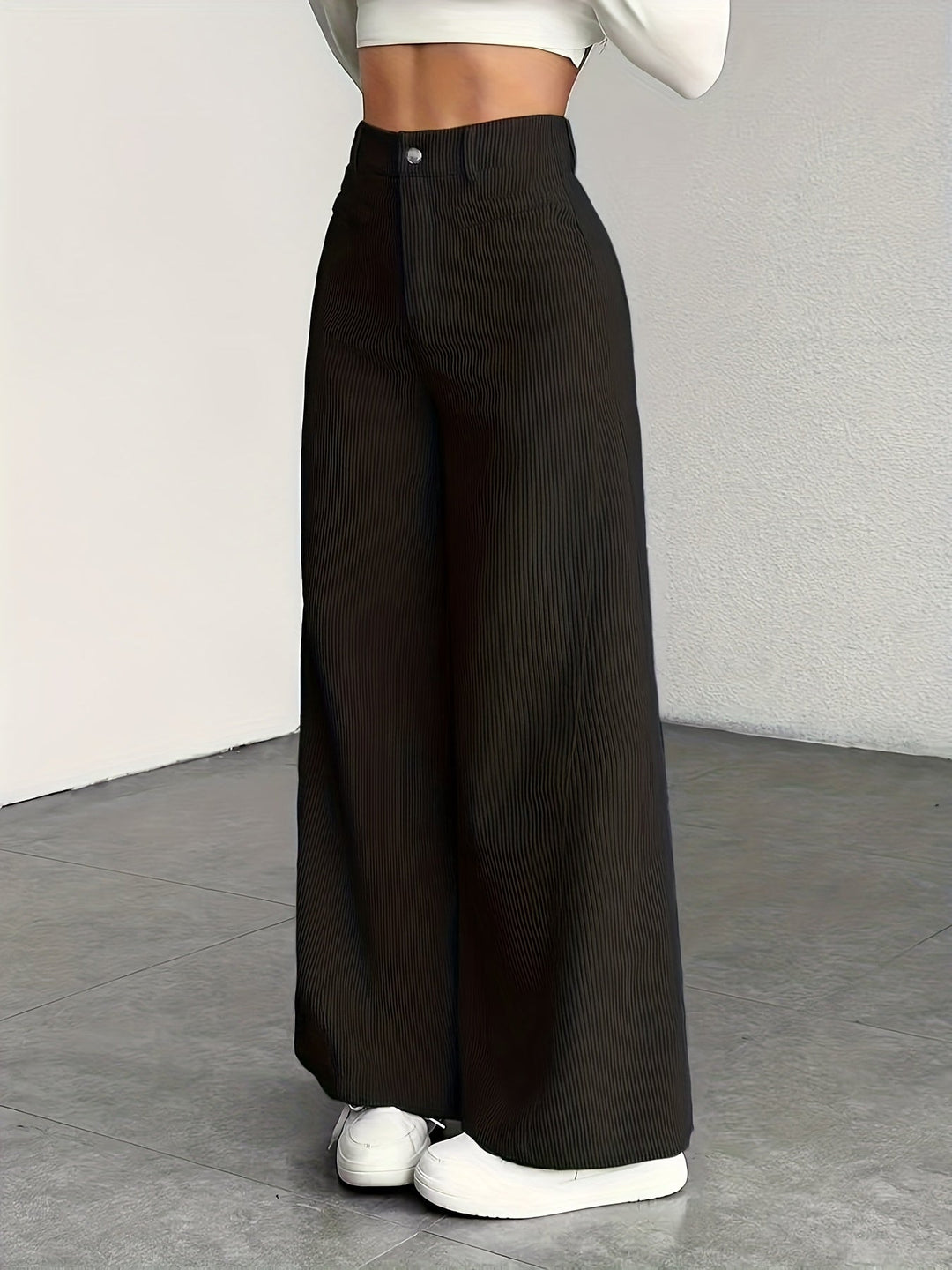 Women's High-Waisted Wide-Leg Trousers