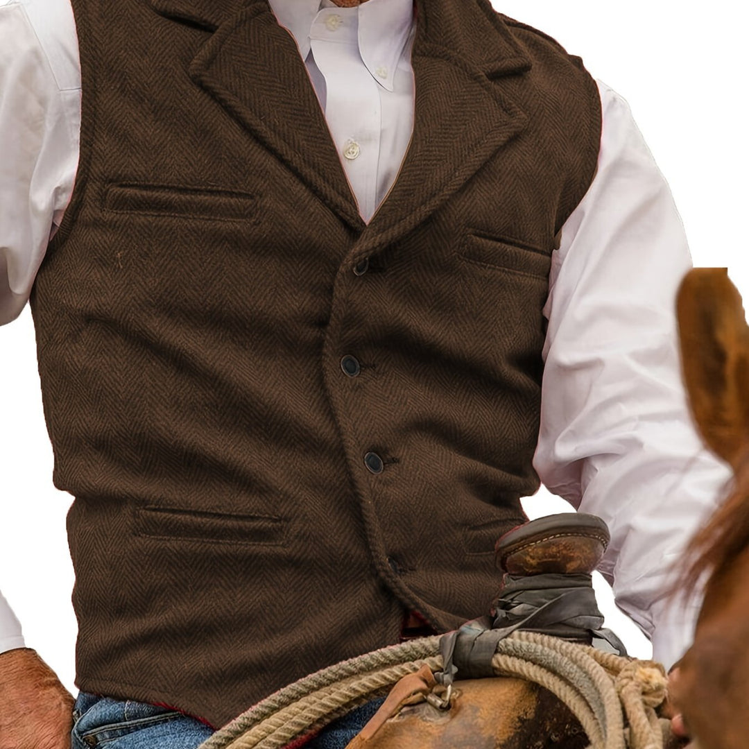 Heritage Herringbone Vest for Men, Plus Size