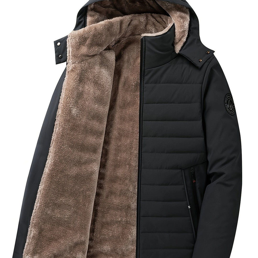 Hooded Insulated Coat for Men