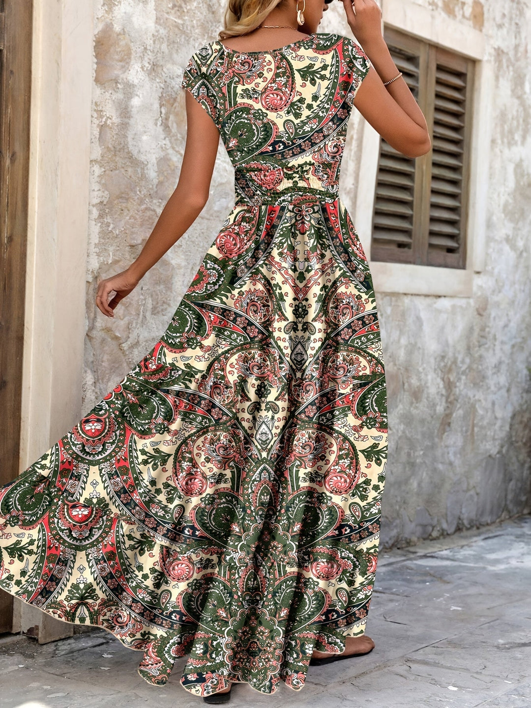 Bohemian Paisley Maxi Dress for Women