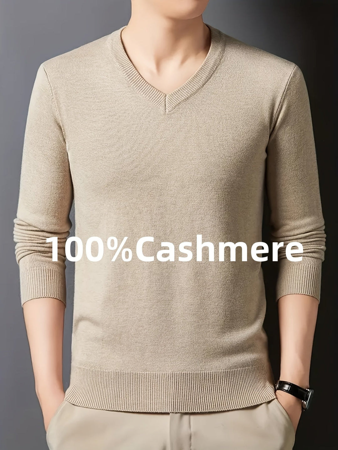 V-Neck Sweater for Men, Refined Style
