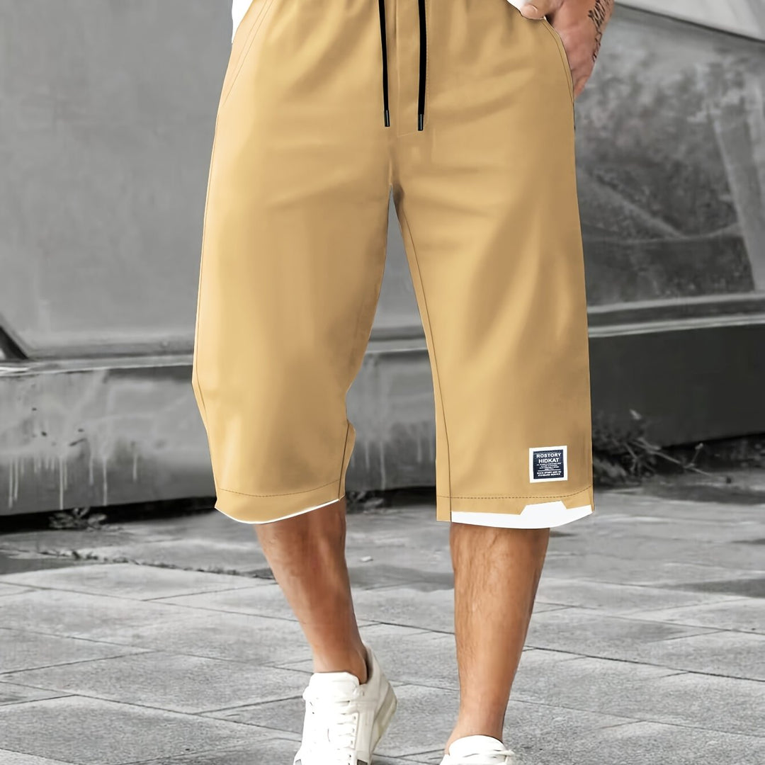 Plus Size Relaxed Drawstring Shorts for Men