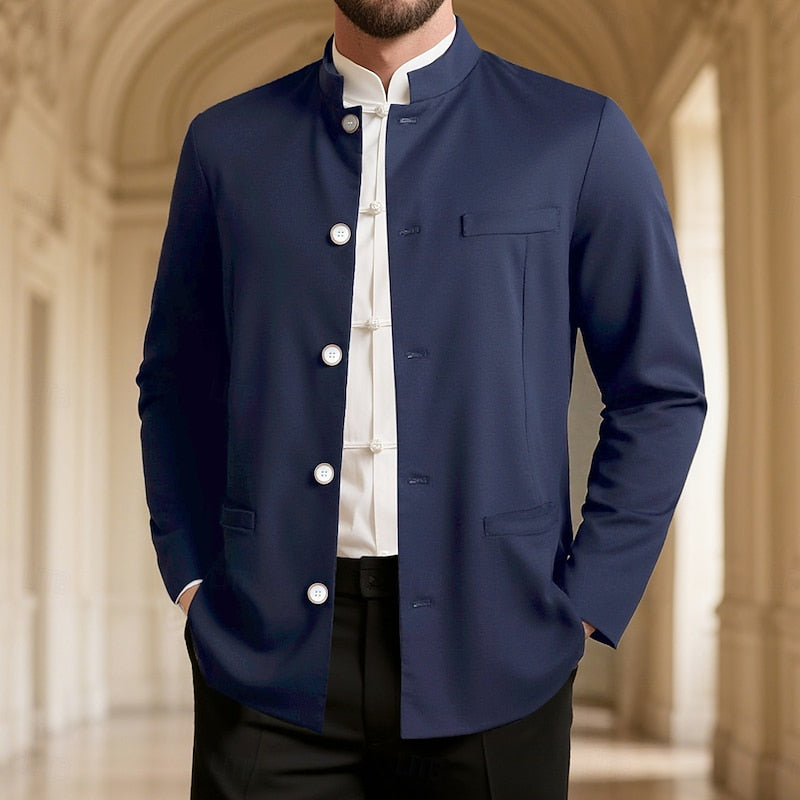 Mandarin-Collar Jacket for Men