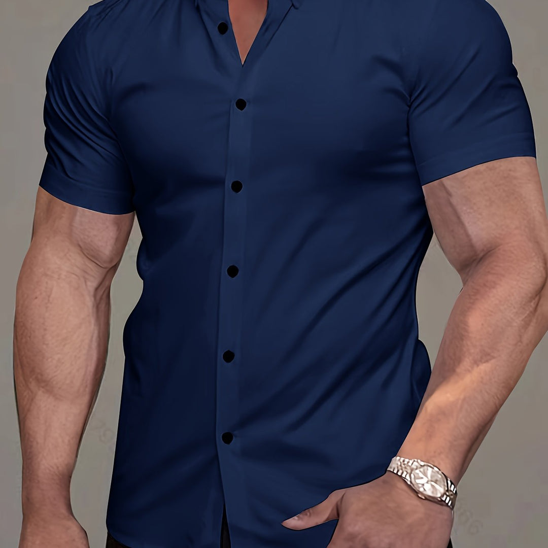 Refined Short-Sleeve Shirt for Men, Plus Size