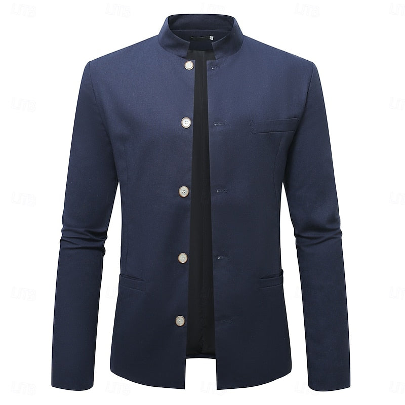 Mandarin-Collar Jacket for Men