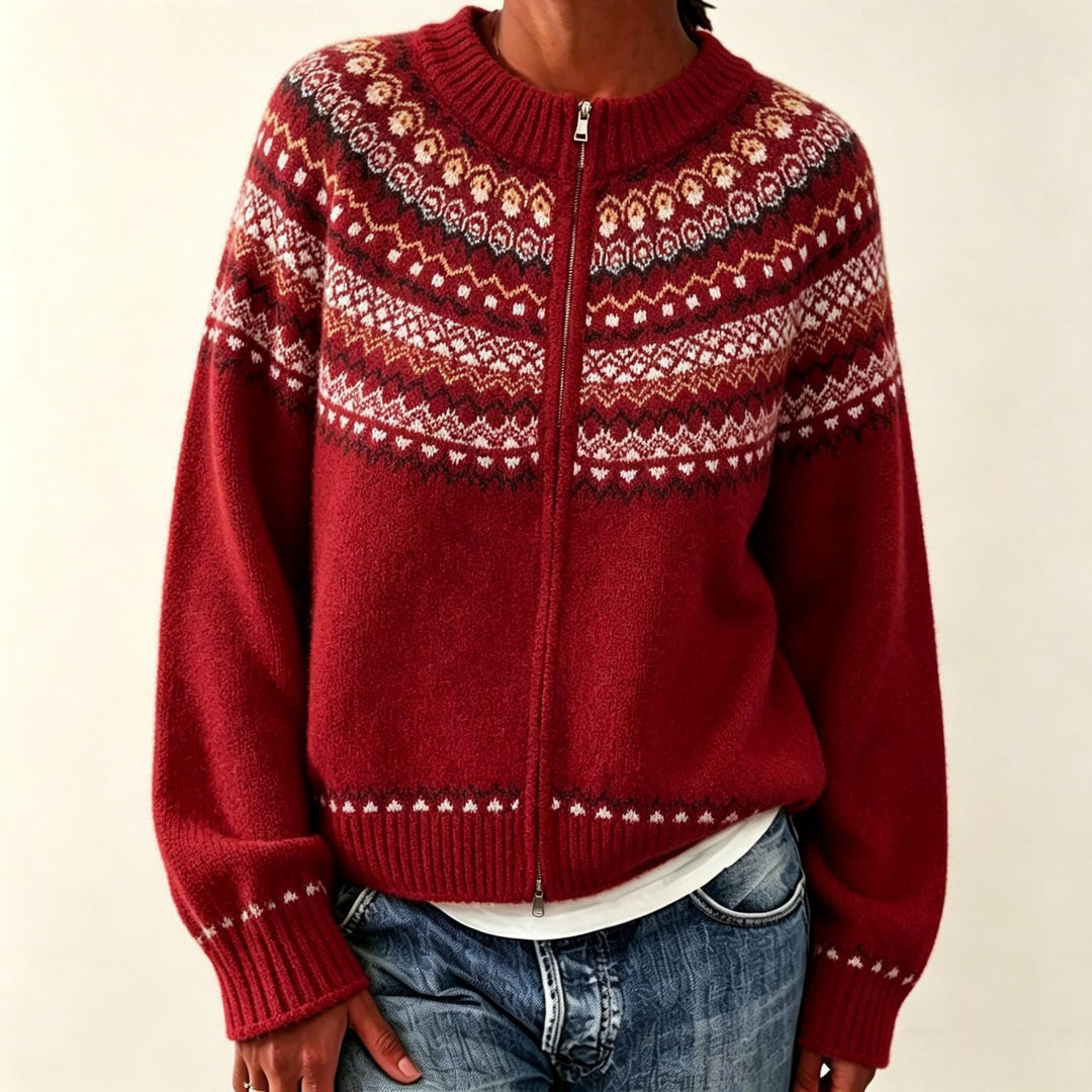 Women's Knit Cardigan – Gray, Purple