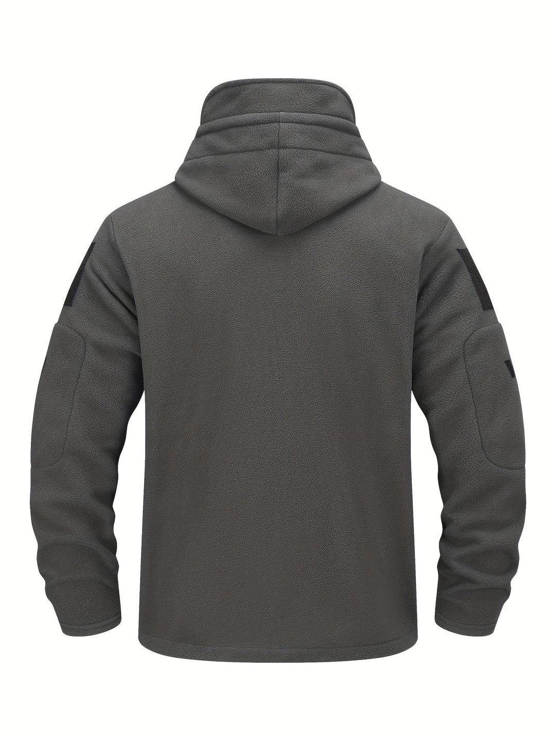 Rugged Hooded Zip Jacket for Men, Plus Size