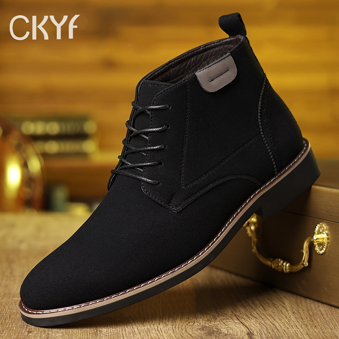 Refined Lace-Up Ankle Boots for Men