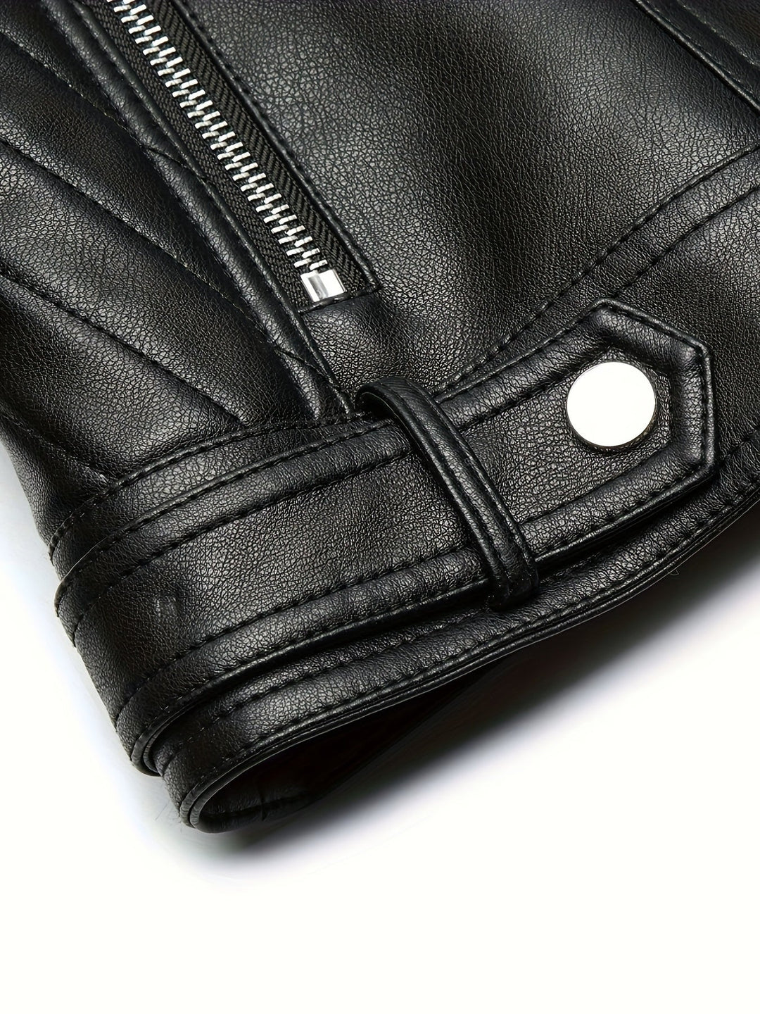 Sculpted Zip-Front Moto Jacket for Women