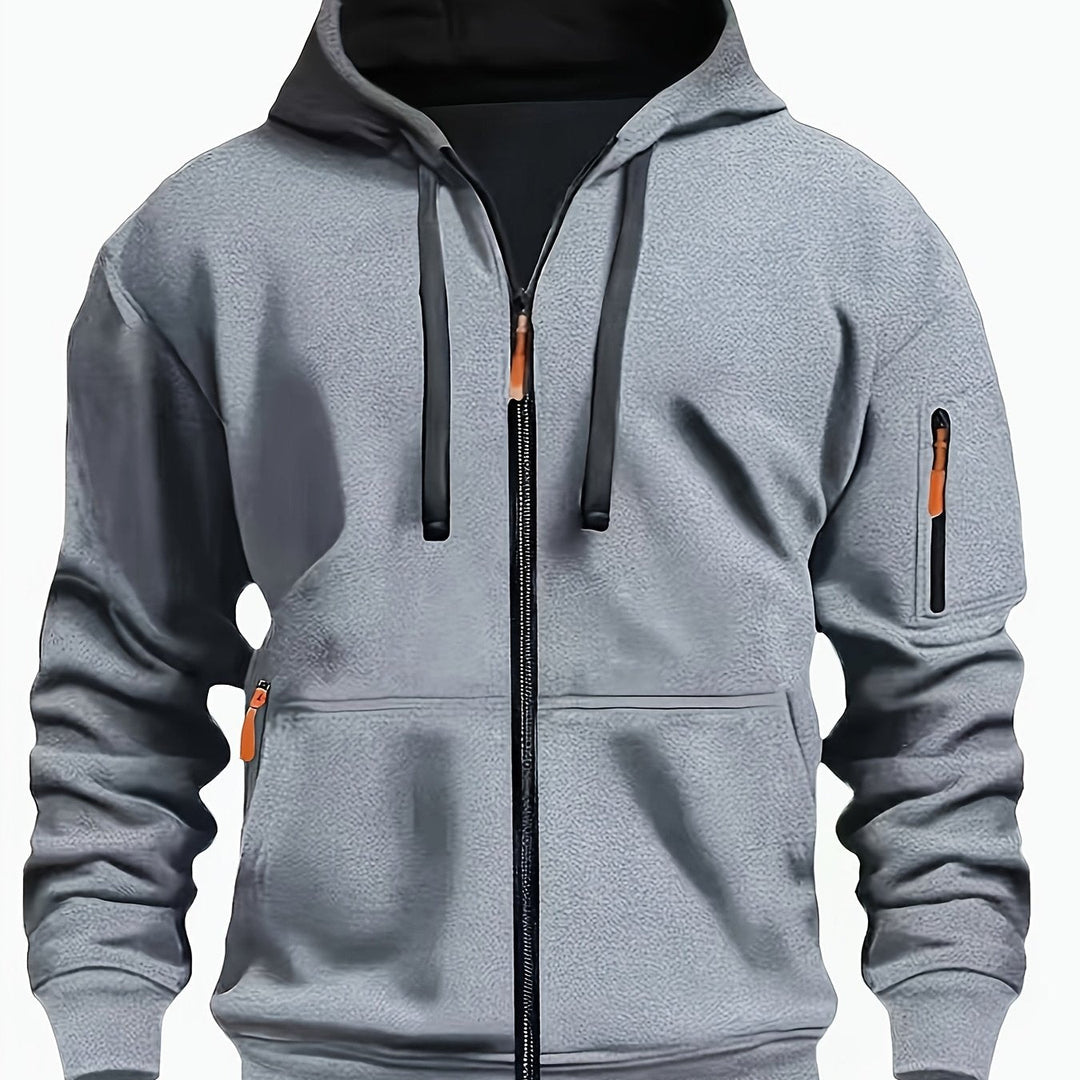 Everyday Zip-Up Hoodie for Men, Plus Size