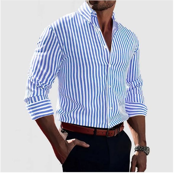 Striped Button-Down Shirt for Men