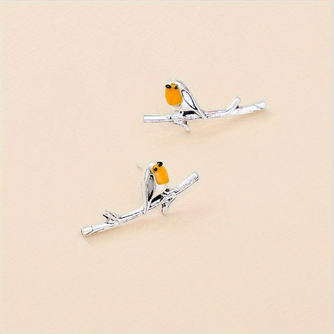 Silver Elegant Minimalist Bird Earring for Women