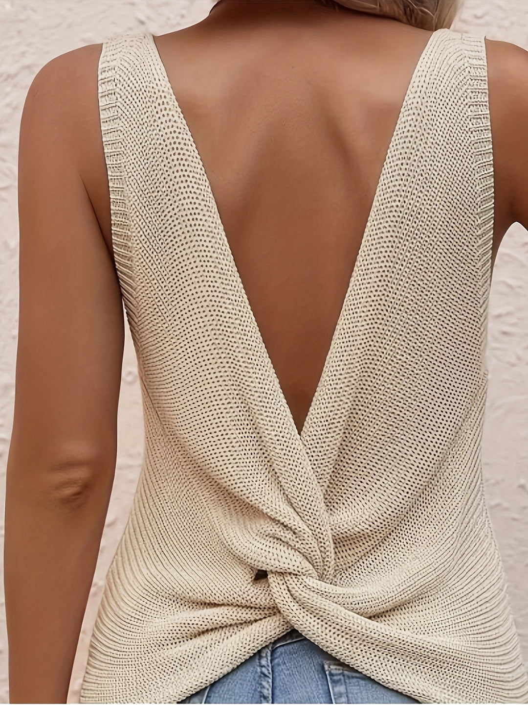 Sleeveless Knit Tank Top for Women, Relaxed Style