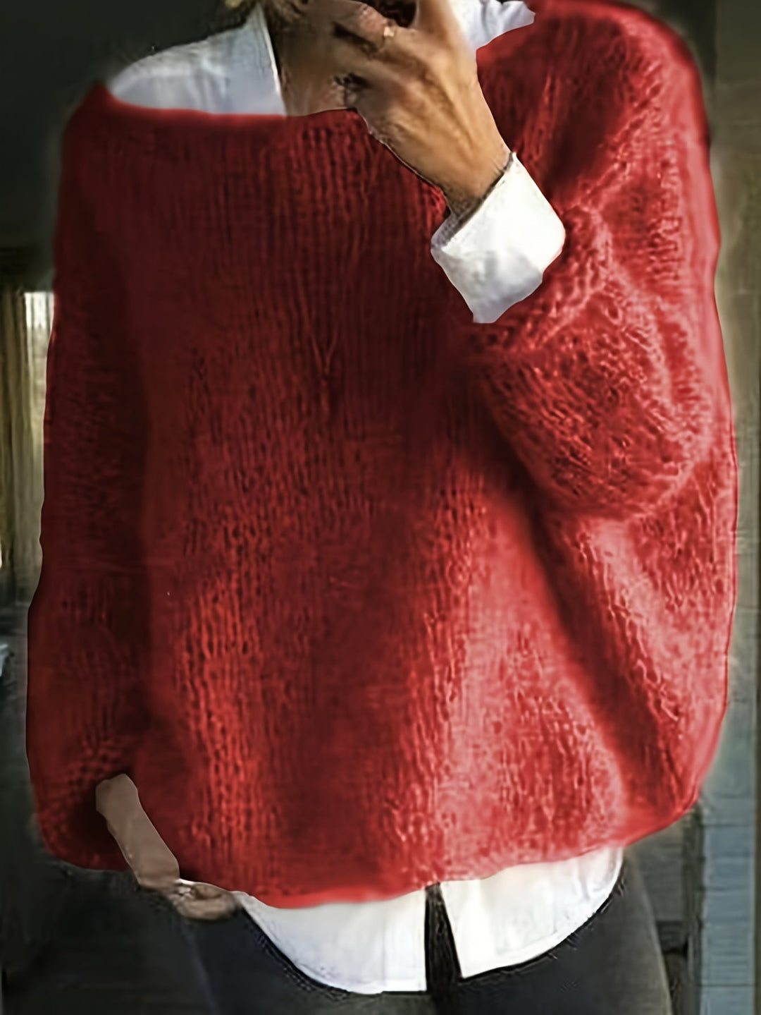 Crew Neck Sweater for Women, Relaxed Style