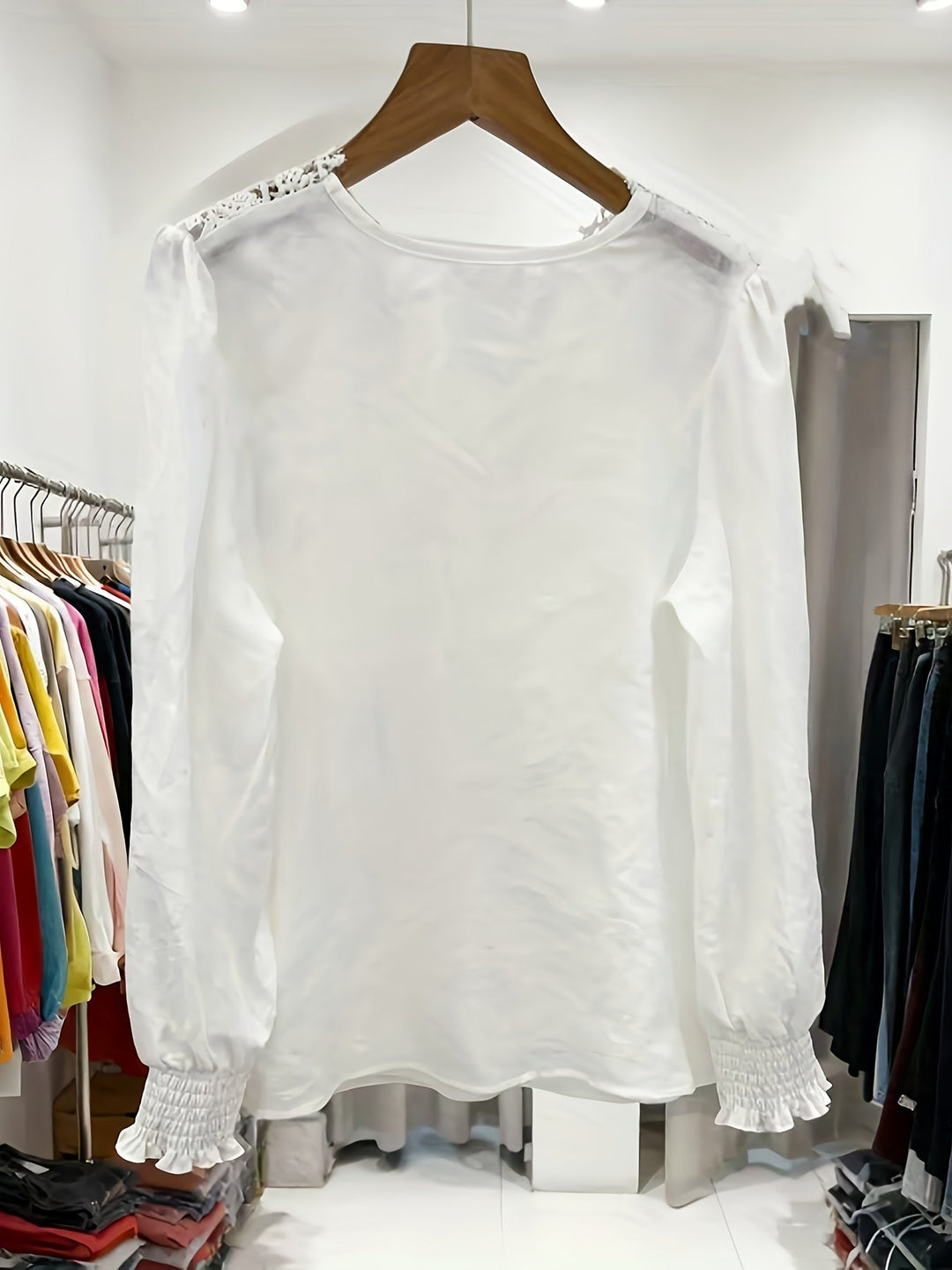 Embroidered V-Neck Blouse for Women