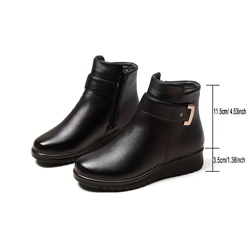 Buckle Ankle Boots for Women, Cozy Style