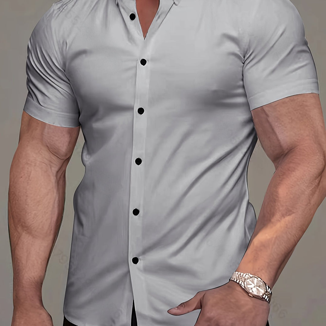 Refined Short-Sleeve Shirt for Men, Plus Size