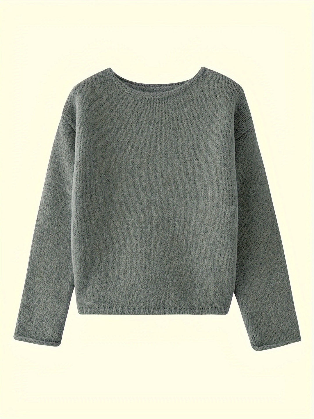 Crew Neck Sweater for Women, Relaxed Style