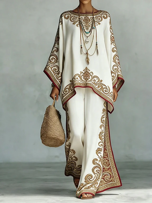 Bohemian Print Two-Piece Set for Women
