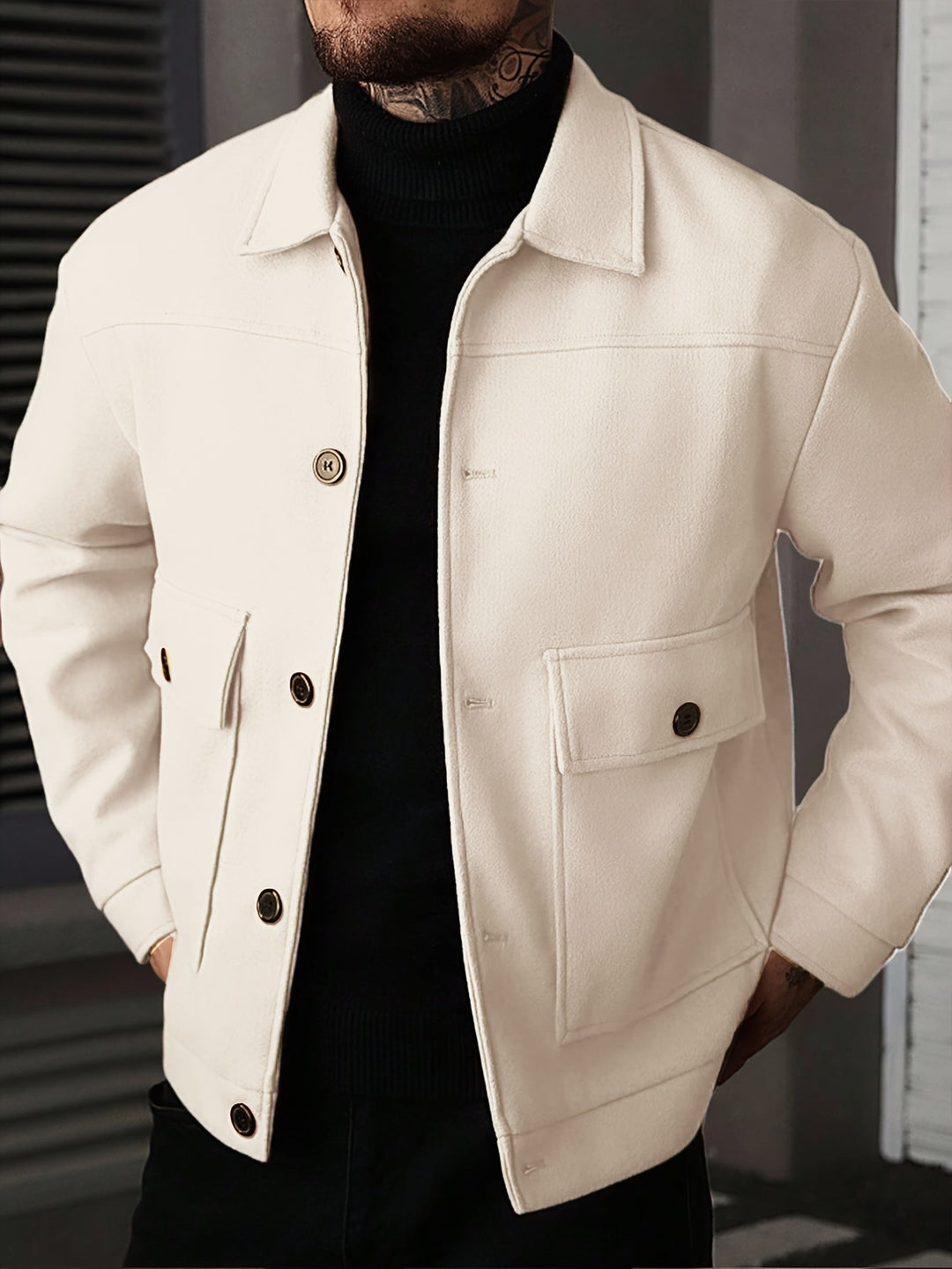 Structured Utility Jacket for Men