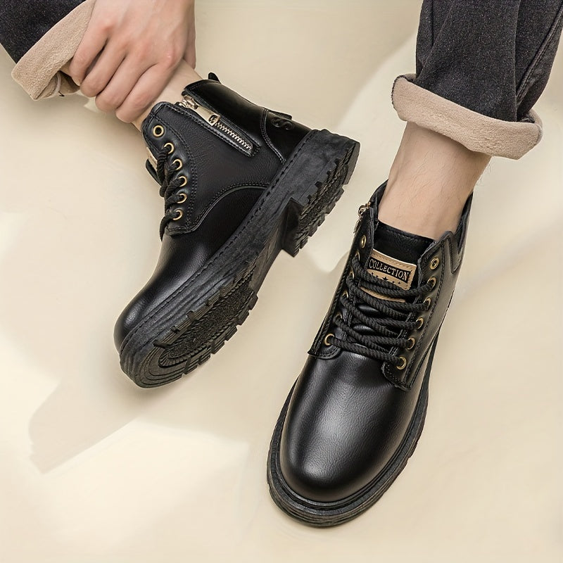 Men's Rugged High-Top Lace-Up Boots